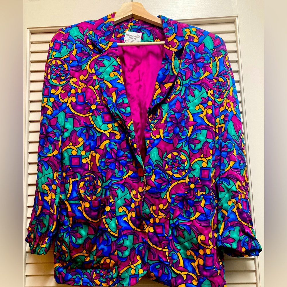 Vintage Weathervane Petites Women’s Blazer Multicolor
